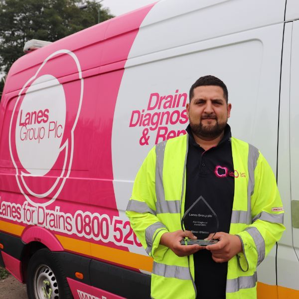 Award-winner Simon “jumps for joy” when he clears a drain